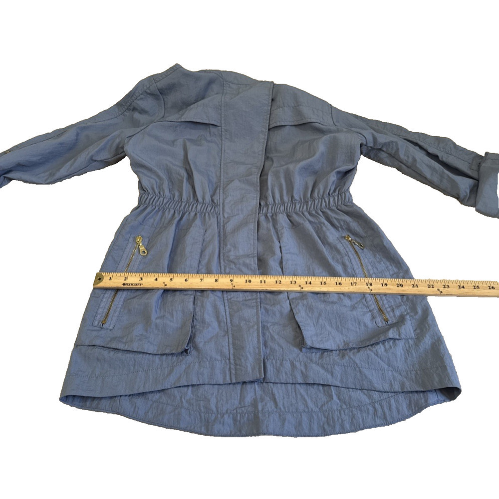 The Fillmore French Blue Full Zip Utility Rain Jacket Women’s Sz M - Picture 9 of 14